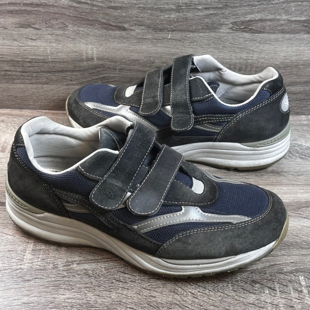 SAS JV Mesh Walking Shoes Mens 13 M Suede Mesh Comfort Sneakers Hook & Loop